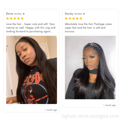 Wholesale Straight Headband Wig Vendors Get Free Headband Human Hair Headband Wigs